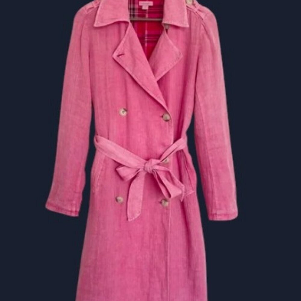 Sundance Gretchen Linen Trench coat XL - Picture 3 of 5